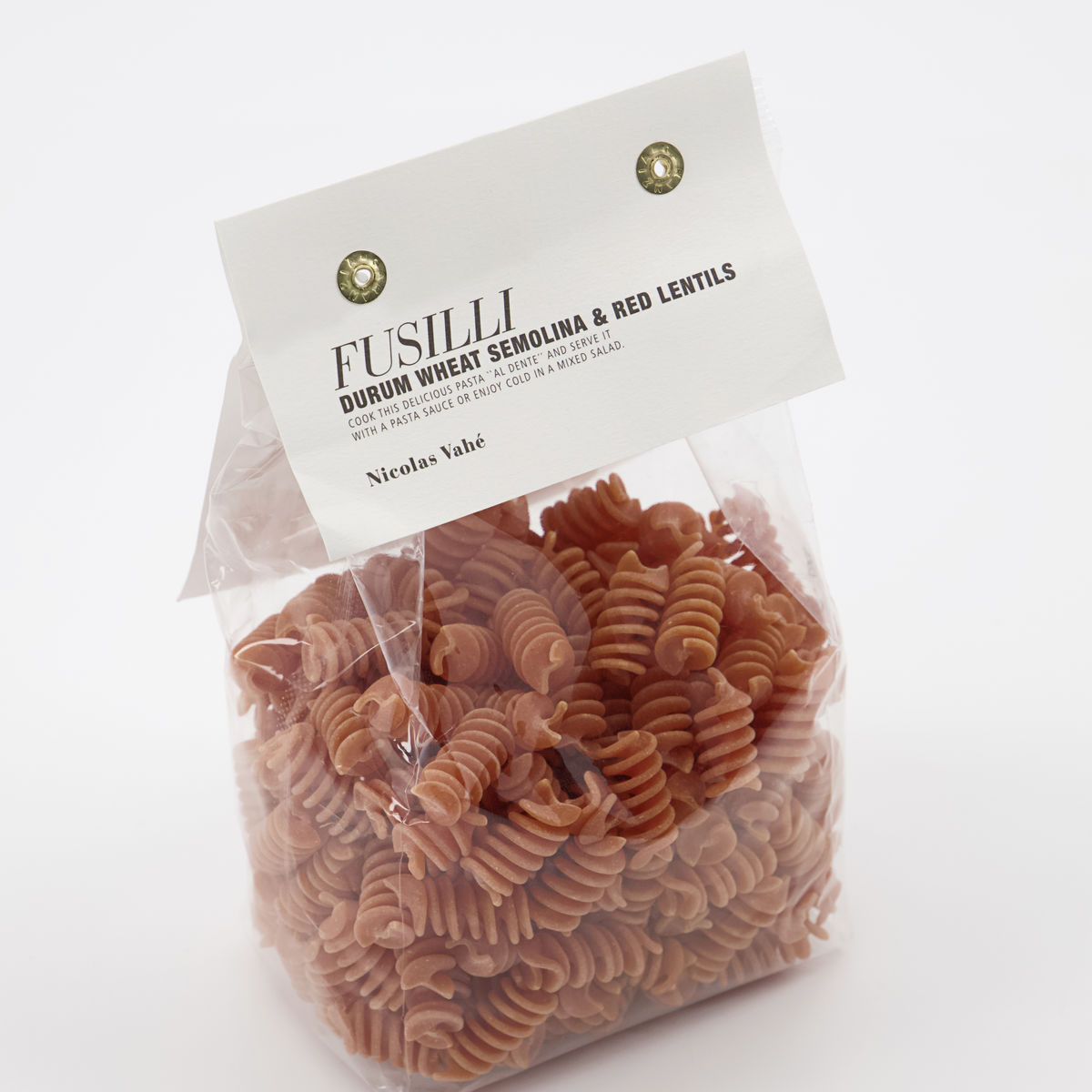 »Pasta fusilli, with red lentils«  — HOUSE DOCTOR