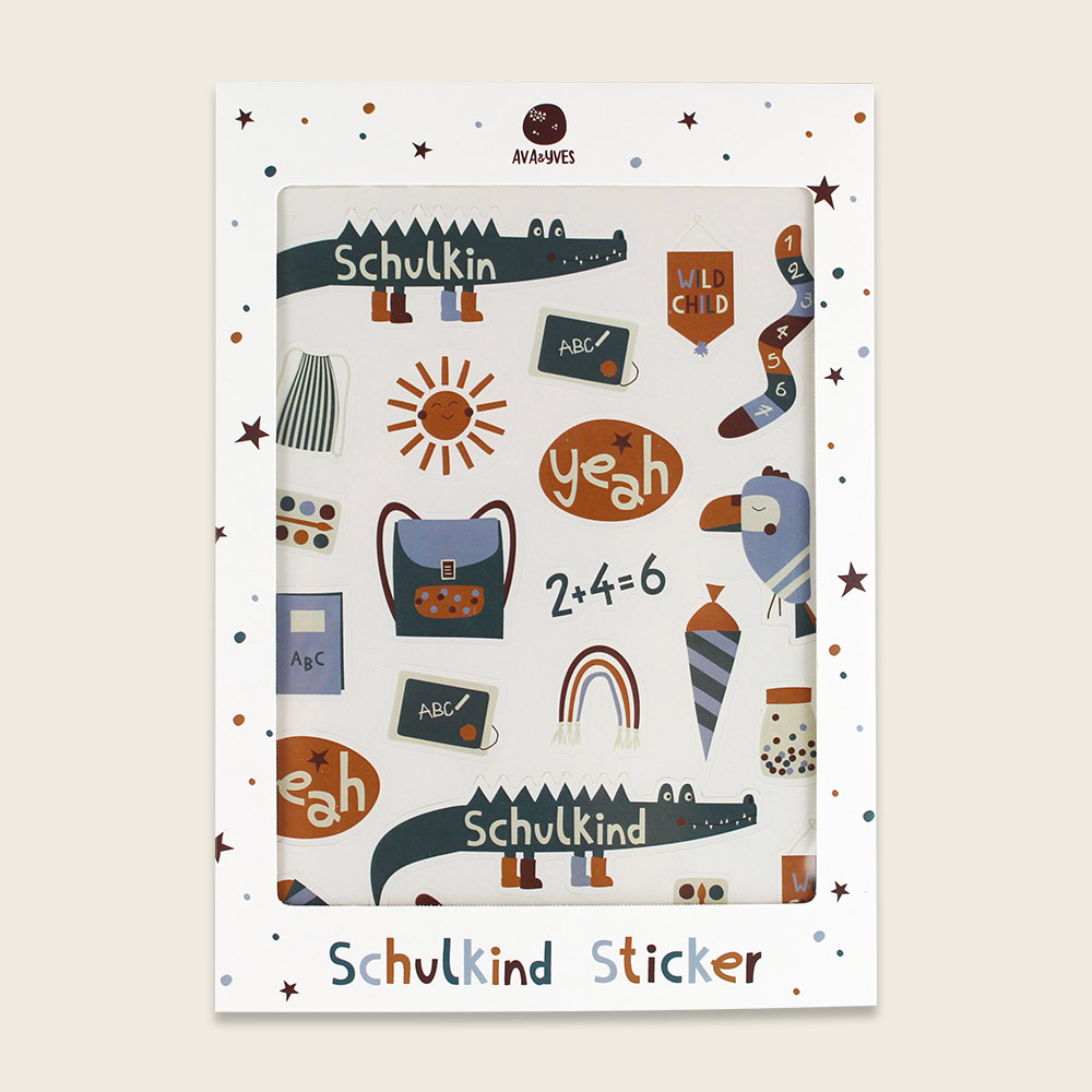 »Klebe-Sticker Schulkind (Adventure)« — AVA & YVES