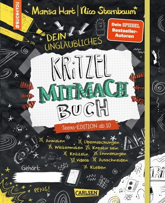 »#buch4you: Dein unglaubliches Kritzel-Mitmach-Buch (Ab 10 Jahren)« —CARLSEN