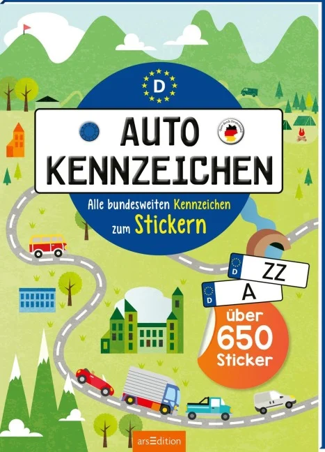»Autokennzeichen - Alle bundesweiten Kennzeichen zum Stickern« — ARS EDITION