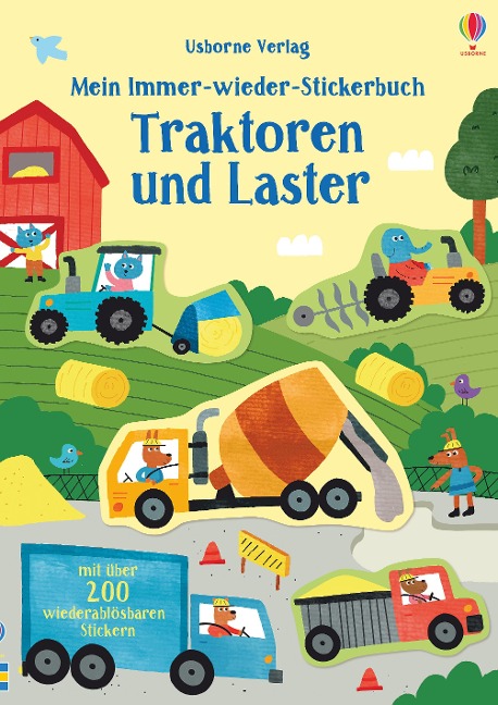 »Mein Immer-wieder-Stickerbuch: Traktoren und Laster« — USBORNE