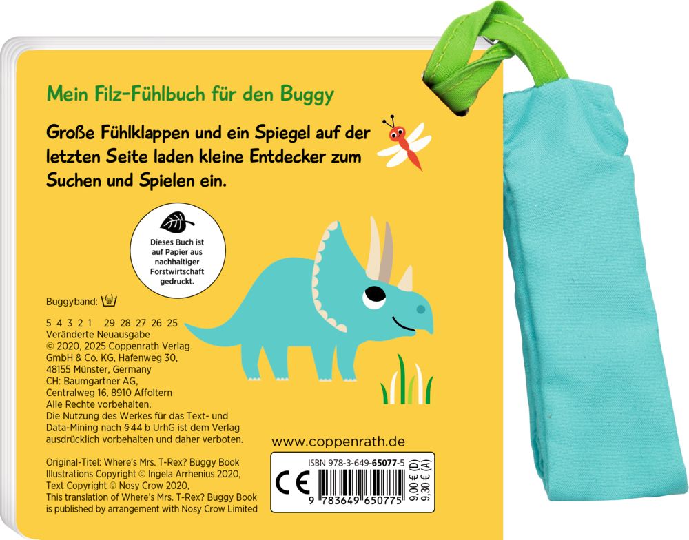 »Mein Filz-Fühlbuch für den Buggy: Kuckuck, kleiner Dino!« — COPPENRATH