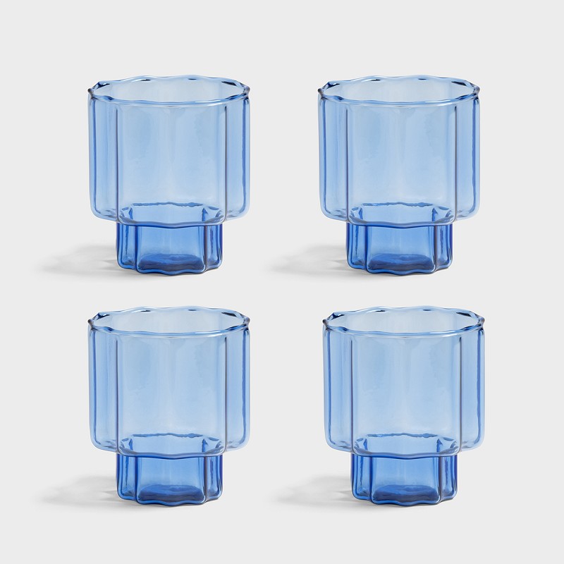 »GLASS BLOOM BLUE SET OF 4« — &KLEVERING