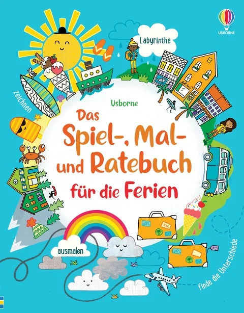 »Das Spiel-, Mal- und Ratebuch für die Ferien« — USBORNE